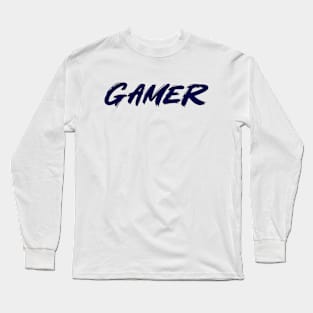 Gamer Navy Blue Long Sleeve T-Shirt